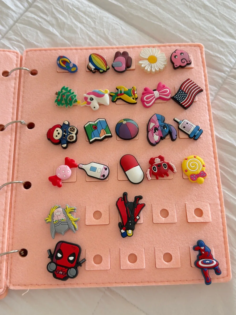 100+ Assorted Shoe Charms with Organizer Case